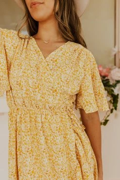 In-Loom THE MAGGIE WRAP DRESS IN MARIGOLD NEW ARRIVALS