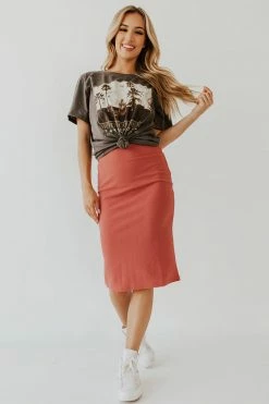 12pm By Mon Ami THE HOTEL CALIFORNIA GRAPHIC TEE IN SLATE NEW ARRIVALS