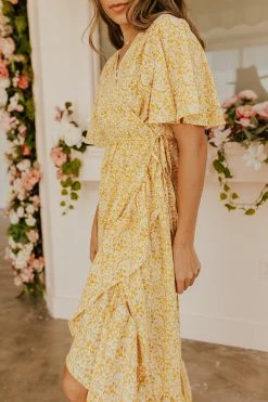 In-Loom THE MAGGIE WRAP DRESS IN MARIGOLD NEW ARRIVALS