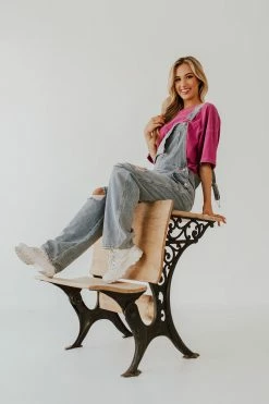 BLUIVY THE OWEN DENIM OVERALLS IN LIGHT WASH