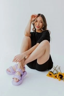 Stella Shoes THE PENNY LANE PLATFORM SANDAL IN LAVENDER