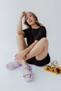 Stella Shoes THE PENNY LANE PLATFORM SANDAL IN LAVENDER