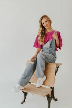 BLUIVY THE OWEN DENIM OVERALLS IN LIGHT WASH