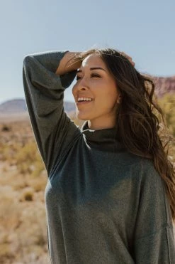 UpMost THE AUDEN TURTLENECK IN EVERGREEN TOPS