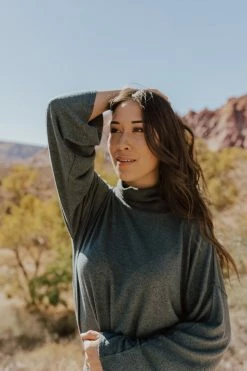 UpMost THE AUDEN TURTLENECK IN EVERGREEN TOPS