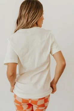 Rebel Stitch NEW ARRIVALS THE FLORAL BUTTERFLY GRAPHIC TEE IN CITRON