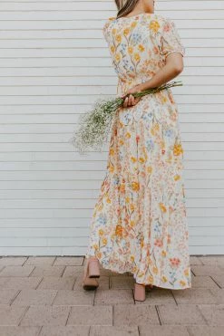 Offline Inc THE OPHELIA MAXI DRESS IN ORANGE FLORAL