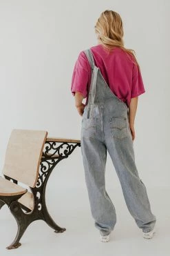 BLUIVY THE OWEN DENIM OVERALLS IN LIGHT WASH