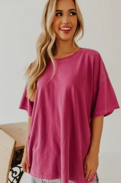 Hyfve Inc THE OVERSIZED BASIC TEE IN JAM