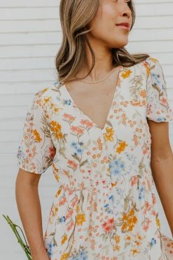 Offline Inc THE OPHELIA MAXI DRESS IN ORANGE FLORAL