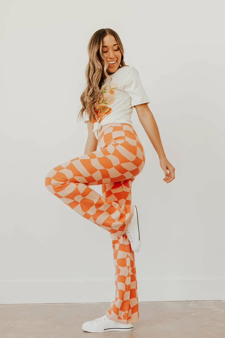 Bailey Rose NEW ARRIVALS THE SHE'S PERFECT KNITTED PANTS IN PEACH 2 Bailey Rose NEW ARRIVALS THE SHE'S PERFECT KNITTED PANTS IN PEACH