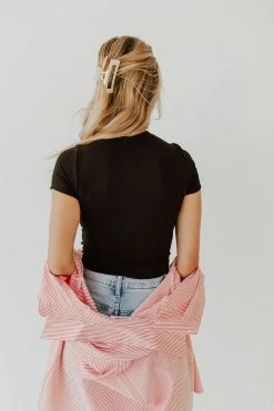 Active Basic NEW ARRIVALS THE BRYNLEE BASIC CROP TOP IN BLACK