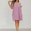 Cotton Bleu NEW ARRIVALS THE MIA BABYDOLL DRESS IN LILAC