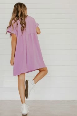 Cotton Bleu NEW ARRIVALS THE MIA BABYDOLL DRESS IN LILAC