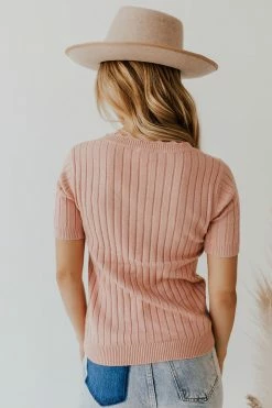 Hem & Thread THE BEXLEY RIB HENLEY SWEATER IN BLUSH NEW ARRIVALS 11 Hem & Thread THE BEXLEY RIB HENLEY SWEATER IN BLUSH NEW ARRIVALS