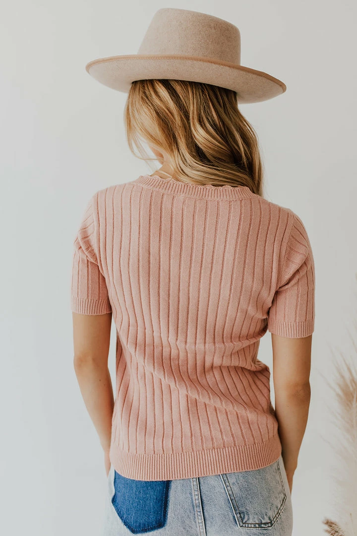 Hem & Thread THE BEXLEY RIB HENLEY SWEATER IN BLUSH NEW ARRIVALS 6 Hem & Thread THE BEXLEY RIB HENLEY SWEATER IN BLUSH NEW ARRIVALS