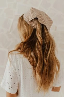 Pretty Simple THE LAYTON SCRUNCHIE SCARF IN TAUPE NEW ARRIVALS