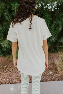 MineB THE SUNNY SMILEY TEE IN IVORY TOPS