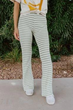 Hyfve BOTTOMS THE ANDI KNITTED PANTS IN AVOCADO