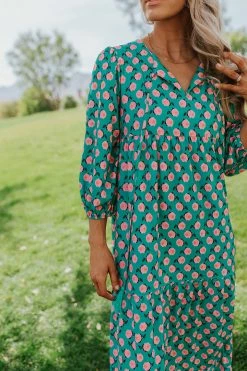 Cezele THE GRACYN MAXI DRESS IN GREEN