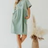 POLAGRAM NEW ARRIVALS THE SARABETH BABYDOLL T-SHIRT DRESS IN SEAFOAM