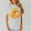Benie Los Angeles THE SUNSHINE GRAPHIC TEE IN WHITE NEW ARRIVALS