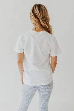 Benie Los Angeles THE SUNSHINE GRAPHIC TEE IN WHITE NEW ARRIVALS