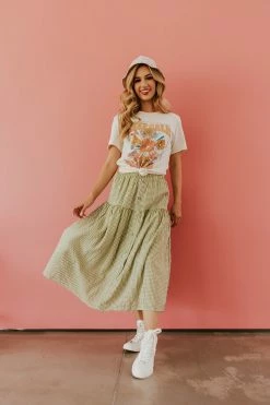 Hayden Los Angeles THE PICNIC IN THE PARK SKIRT IN SAGE PLAID