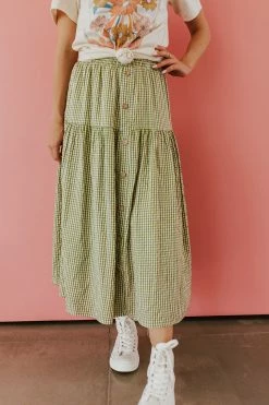 Hayden Los Angeles THE PICNIC IN THE PARK SKIRT IN SAGE PLAID 6 Hayden Los Angeles THE PICNIC IN THE PARK SKIRT IN SAGE PLAID