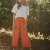 UpMost THE LAUREL LINEN WIDE LEG PANTS IN CORAL NEW ARRIVALS