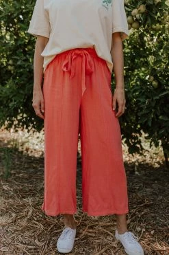 UpMost THE LAUREL LINEN WIDE LEG PANTS IN CORAL NEW ARRIVALS 6 UpMost THE LAUREL LINEN WIDE LEG PANTS IN CORAL NEW ARRIVALS