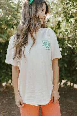 BLT THE TENNIS CLUB GRAPHIC TEE IN IVORY NEW ARRIVALS