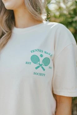 BLT THE TENNIS CLUB GRAPHIC TEE IN IVORY NEW ARRIVALS