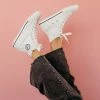 Ccocci THE SMILEY HIGH TOP SNEAKERS IN WHITE NEW ARRIVALS