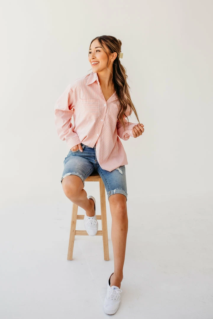 UpMost NEW ARRIVALS THE MONTAUK BUTTON UP SHIRT IN PEACH 3 UpMost NEW ARRIVALS THE MONTAUK BUTTON UP SHIRT IN PEACH