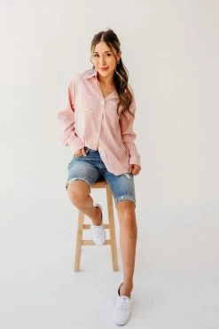 UpMost NEW ARRIVALS THE MONTAUK BUTTON UP SHIRT IN PEACH 8 UpMost NEW ARRIVALS THE MONTAUK BUTTON UP SHIRT IN PEACH