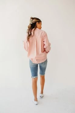 UpMost NEW ARRIVALS THE MONTAUK BUTTON UP SHIRT IN PEACH 9 UpMost NEW ARRIVALS THE MONTAUK BUTTON UP SHIRT IN PEACH