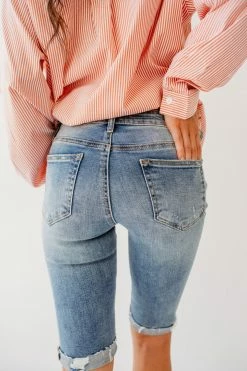 Insane Gene THE MADELINE MID RISE BERMUDA SHORTS IN MEDIUM DENIM *RESTOCKED* NEW ARRIVALS