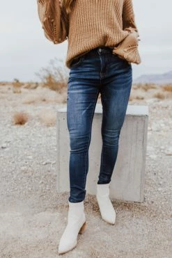 Denim Lounge BOTTOMS THE ROSE BASIC SKINNY JEAN IN DARK DENIM