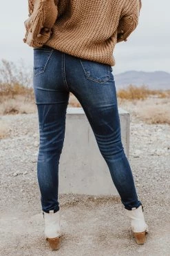 Denim Lounge BOTTOMS THE ROSE BASIC SKINNY JEAN IN DARK DENIM