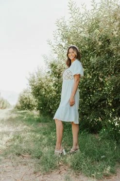 Polagram THE BRICE EMBROIDERED MINI DRESS IN LIGHT BLUE NEW ARRIVALS 7 Polagram THE BRICE EMBROIDERED MINI DRESS IN LIGHT BLUE NEW ARRIVALS