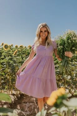 THE LOLA BABYDOLL DRESS IN LAVENDER BY PINK DESERT PD EXCLUSIVES