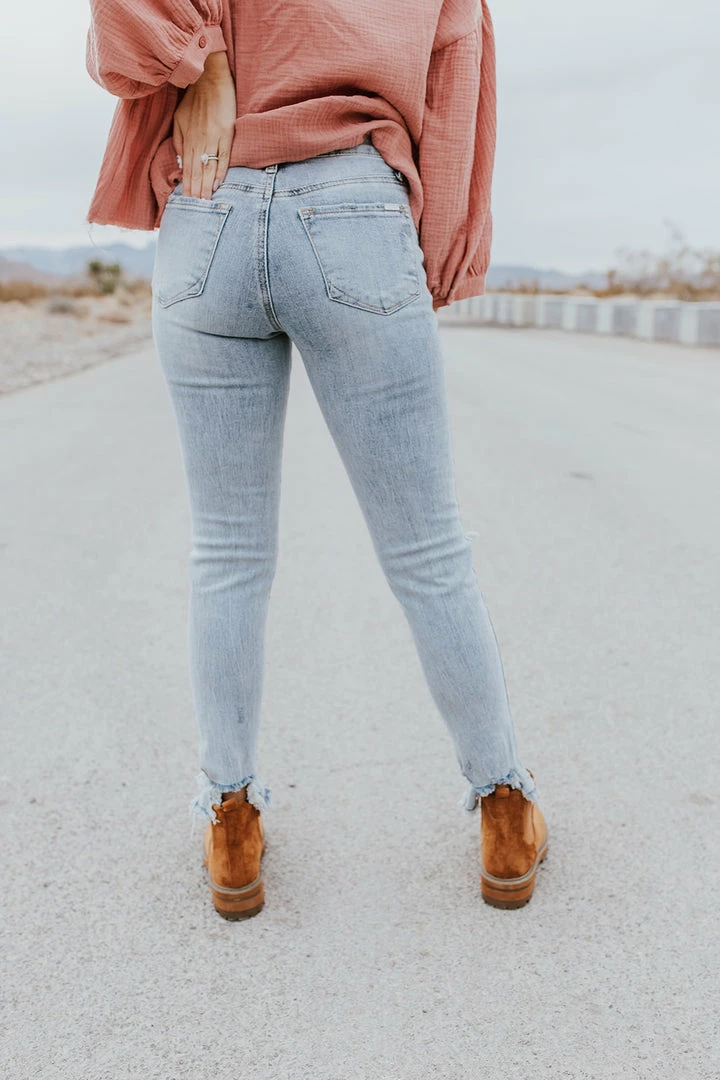 Denim Lounge THE MELINDA MID RISE SLIM JEANS IN LIGHT WASH 2 Denim Lounge THE MELINDA MID RISE SLIM JEANS IN LIGHT WASH