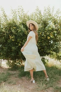 CollectiveRack THE SAMANTHA TIERED MAXI DRESS IN LIGHT SAGE