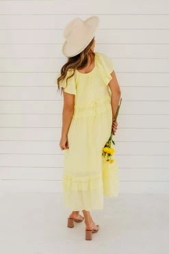 & Merci THE LIZA MAXI DRESS IN LEMON DROP NEW ARRIVALS