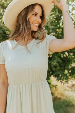 CollectiveRack THE SAMANTHA TIERED MAXI DRESS IN LIGHT SAGE