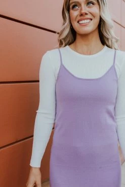 Hyfve THE PENELOPE KNIT DRESS IN PURPLE DRESSES
