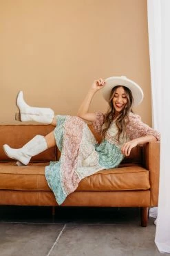 Davi&Dani THE ALLIE TIERED FLORAL DRESS IN PASTEL NEW ARRIVALS