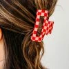 Pink Desert THE NO DOUBT CHECKERED HAIR CLIP