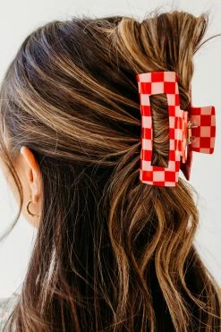 Pink Desert THE NO DOUBT CHECKERED HAIR CLIP